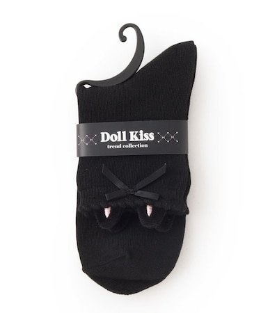 ネコ耳×サテンリボンソックス