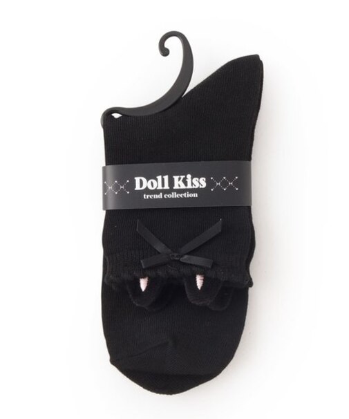 ネコ耳×サテンリボンソックス