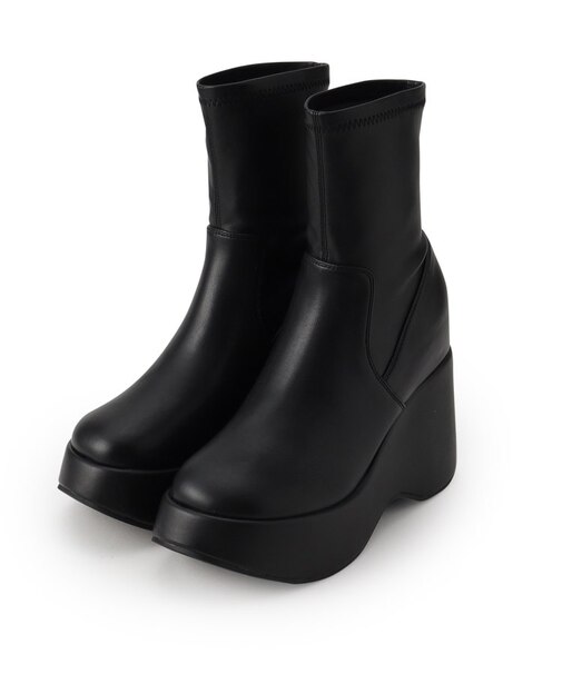 きゅんフィットインソールウェッジショートブーツ