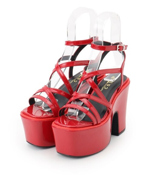 厚底レースアップサンダル