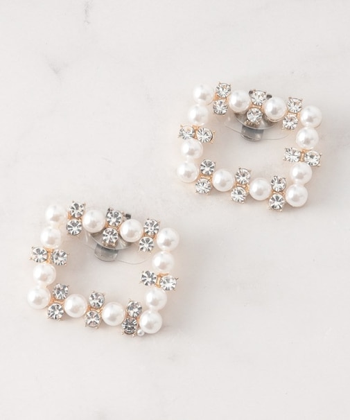 シューズクリップ【スクエアパール調】 結婚式 二次会 オケージョン