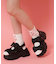 厚底ダブルリボンサンダル
