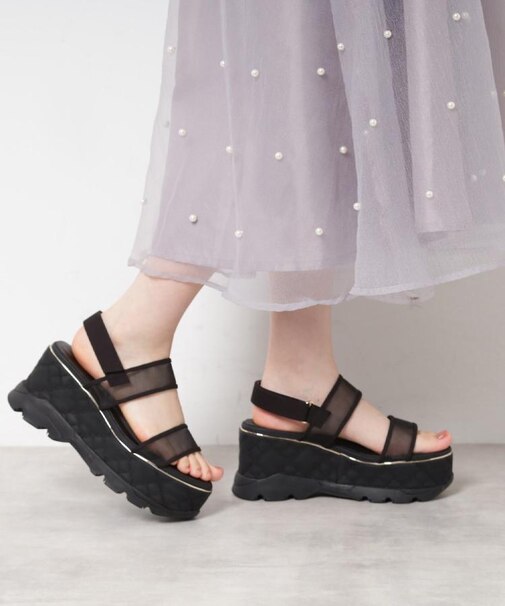 キルティング厚底スポサン