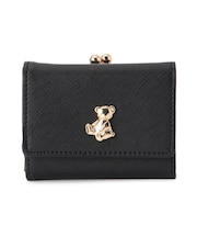 くまちゃんがま口三つ折り財布