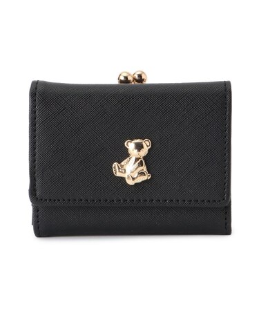 くまちゃんがま口三つ折り財布