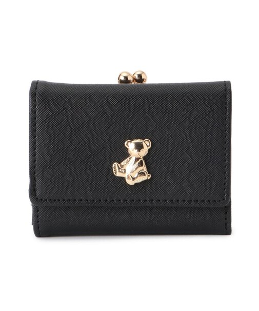 くまちゃんがま口三つ折り財布