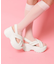 厚底クロスサンダル パデットサンダル