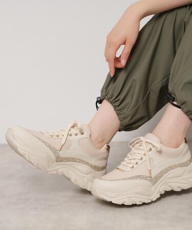 グリッターラインスニーカー