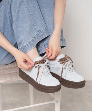 ミックスシューレーススニーカー