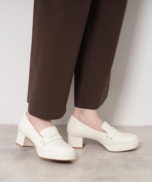 新品　ESPERANZA レースアップハイヒールローファー エスペランサ ESPERANZA 厚底ヒールアップローファー （ブラック