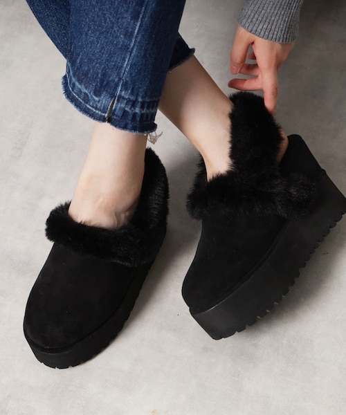 エスペランサ　厚底2WAYフェイクムートンサボ SNSで話題！厚底2WAYフェイクムートンサボ｜エスペランサの通販