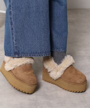 厚底2WAYフェイクムートンサボ