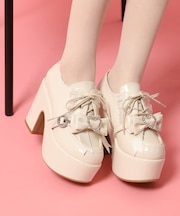 夢見るシリーズ厚底ハート付きパンプス