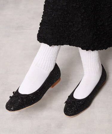 【EC限定カラーあり】グリッターバレエシューズ
