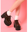 厚底レースアップマニッシュパンプス