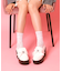 リボン付厚底ローファーパンプス
