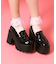 厚底ローファーパンプス