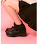 フリル付きリボンローファー
