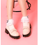 フリル付きリボンローファー