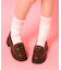 フリル付きリボンローファー