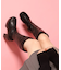 厚底プレーンブーツ