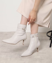 ジュエルヒールショートブーツ