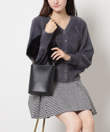 フェイクファーハンドル3WAYミニショルダーバッグ