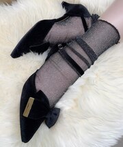 【EC限定】ベルベットリボン2WAYセパレートパンプス