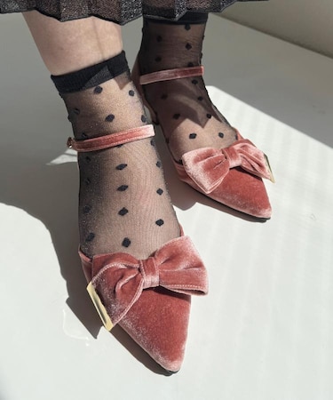 【EC限定】ベルベットリボン2WAYセパレートパンプス