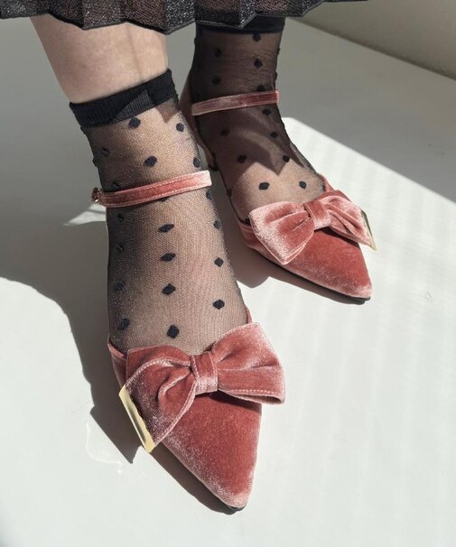 【EC限定】ベルベットリボン2WAYセパレートパンプス