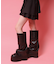 厚底ブーツカバーロングブーツ