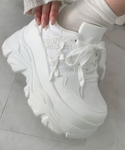 厚底リボンスニーカー