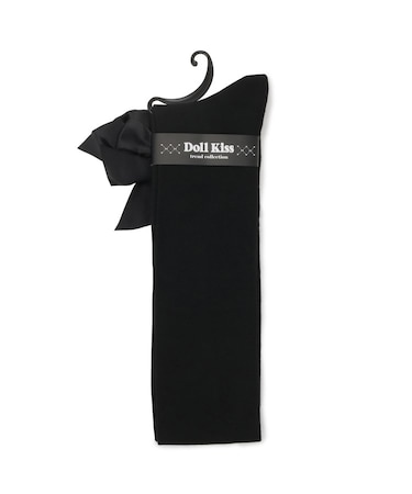 リボン付ニーハイソックス