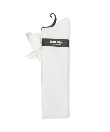 リボン付ニーハイソックス