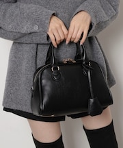 シボフェイクレザー2WAYボストンバッグ