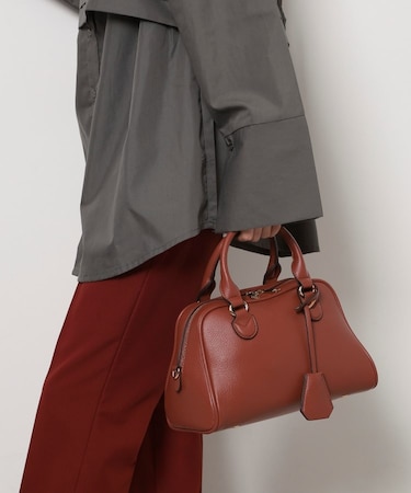 シボフェイクレザー2WAYボストンバッグ