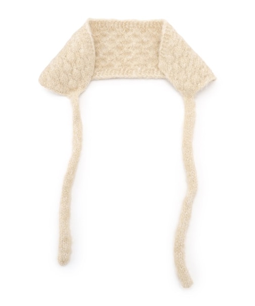 ニット編みイヤーマフラー