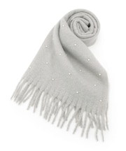 フェイクパール付ストール