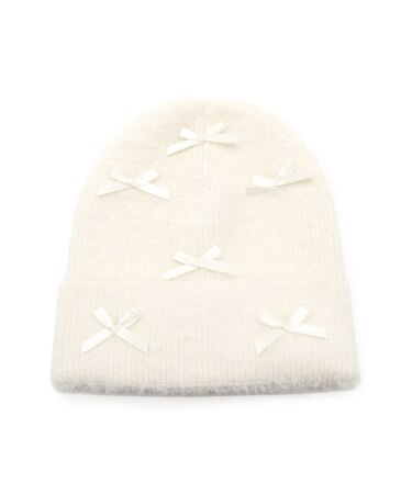 リボン付きニット帽