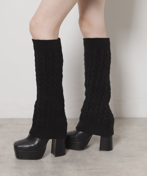 【ゆうこ】ラク盛り・ロングブーツ・2WAYニットカバーレイヤーブーツ ラク盛り／ロングブーツ】リピーター続出／脚長美脚 2WAYニットカバー