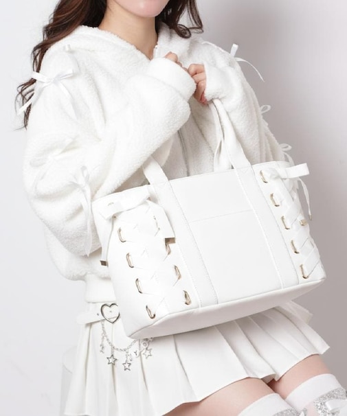 【推し活】レースアップクリアポケトート