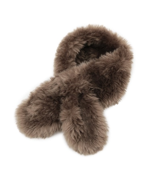 ふわもこクロスマフラー