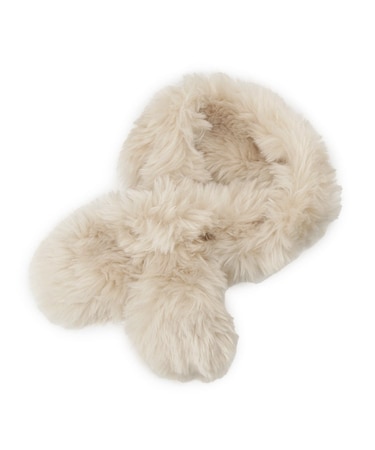 ふわもこクロスマフラー