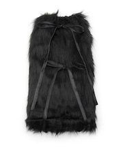 フェイクファー×レースアップレッグカバー