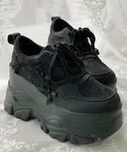 厚底リボンスニーカー