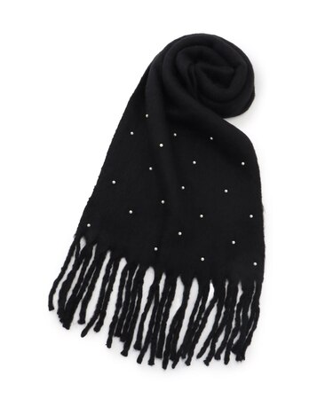 フェイクパール使いストール