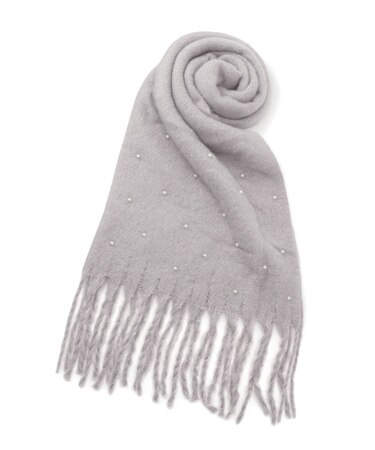 フェイクパール使いストール