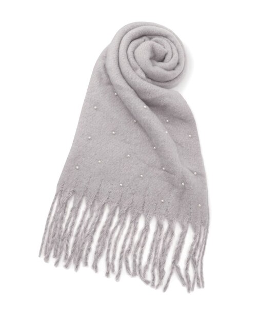 フェイクパール使いストール