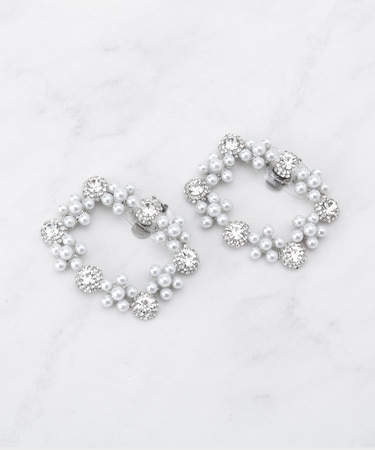 ビジューパール調シューズクリップ