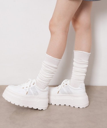 ラメライン厚底スニーカー